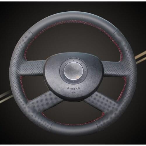 Car Braid On The Steering Wheel Cover for Volkswagen VW Polo 2003-2006 Auto Braiding Wheel Covers Interior Accessory Car-styling