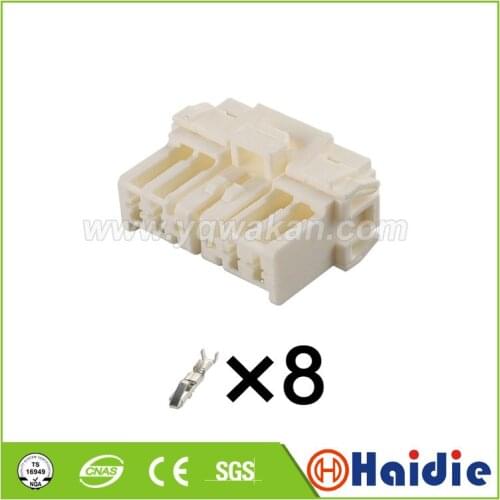 Free shipping 2sets 8pin auto plastic housing plug electric wiring unsealed cable connector