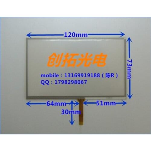 Free shipping 5 inch portable navigation screen 5 Inch Touch Screen Universal handheld GPS touch screen 120x73