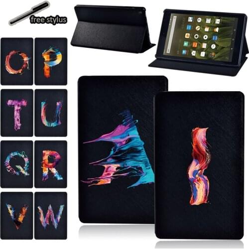 Tablet Case for Amazon Fire 7 (5/7/9th)/Fire HD 8 Plus/HD10(5/7/9th)/HD8 (10th/6/7/8th) Leather Cover Case + Free Stylus