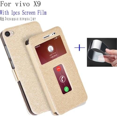 Smart view window case For BBK vivo X9 Phone case For vivoX9 Back Cover flip PU leather shell For BBK vivo X 9 cover cases