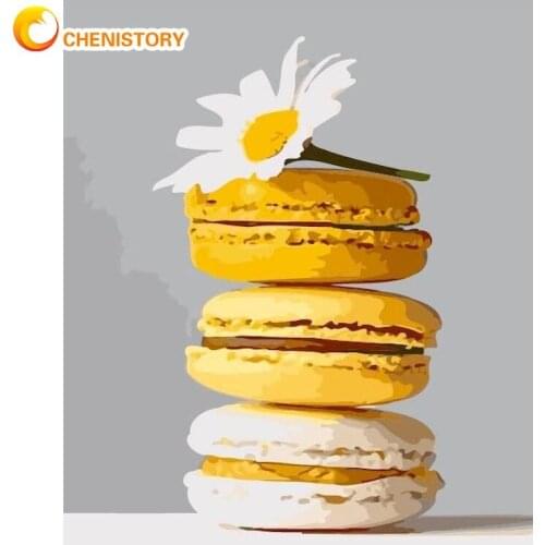 CHENISTORY Daisy Landscape Picture By Numbers Adults Kits Handmade 60x75cm With Frame Bread Home Decor Wall Acrylic Paint Craft