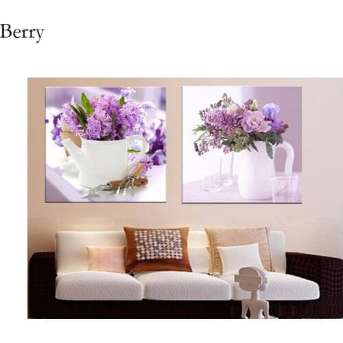 Flower, 5D spuare&round diamond Painting flowers Cross Stitch diamond embroidery mosaic diamonds wall stickers home decor vase