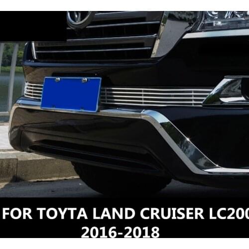 FOR TOYOTA LAND CRUISER LC200 2016-18 Grille decorative trim strip light subfloor under net trim strip under the modified hood