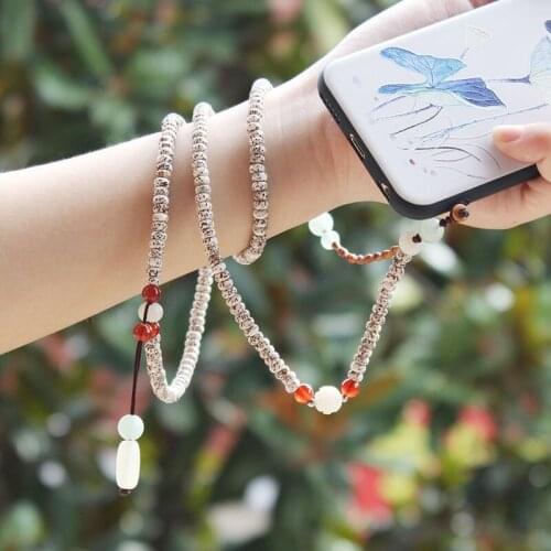 Ethnic Wind Mobile Phone Rope Bodhi Long Hanging Necklace Mobile Phone Chain Necklace Pendant Pendant Rope Accessories