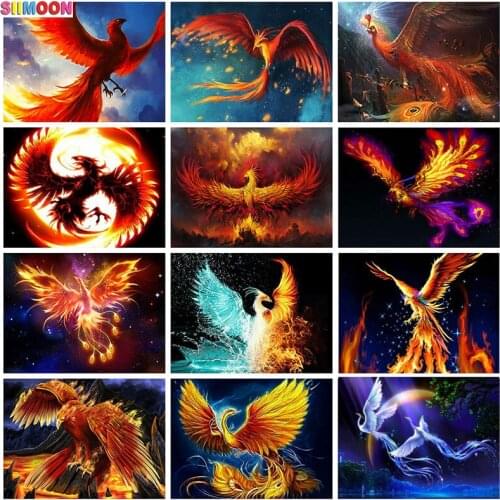 Pintura diamante 5d Stitch Diamond Painting Embroidery flaming Phenix,paint by diamonds,full Rhinestones Mosaic handcraft kits