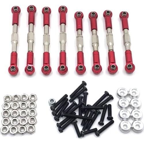 For WPL C14 C24 C24-1 MN D90 D99 MN99S Metal Pull Rod Steering Link Set RC Car Upgrade Accessories Parts