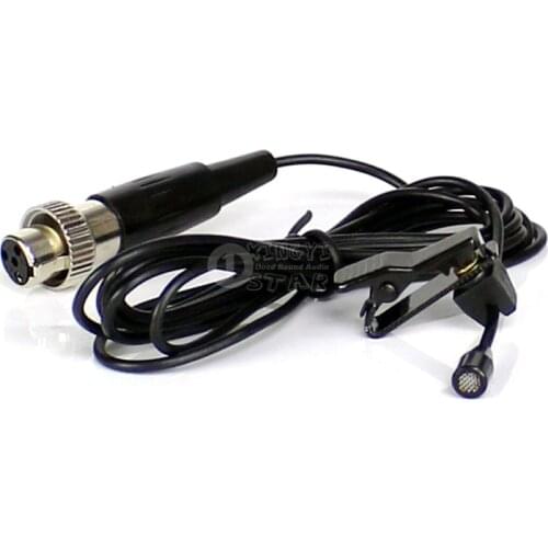 Mini XLR 4 Pins Lock Lavalier Microphone Clip Collar Mic Micro For MIPRO Wireless System Bodypack Transmitter Lapel Microphones