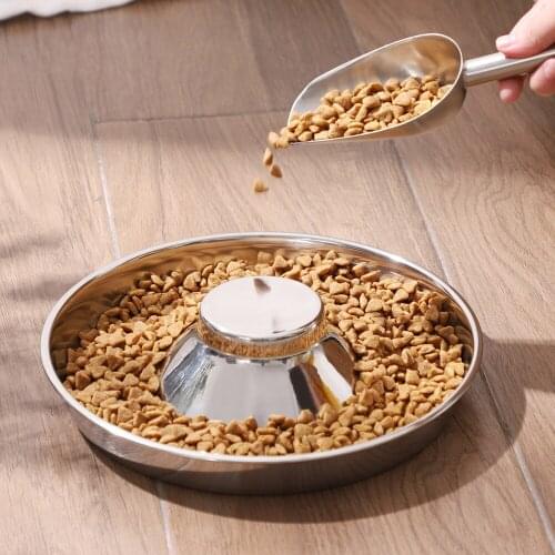 Stainless Steel Multifunctional Kitchen Ice Scoop Candy Feeding Scoop for Cat Dogs Pet Food Scooper Dog Measuring Cup Shovel