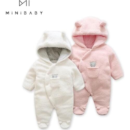 Fashion 2019 spring baby coat Lamb Cashmere baby pajamas for newborn costume twins new born baby clothes , infant girl clothing