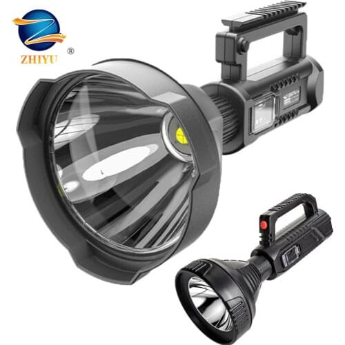 Powerful Flashlight Torch USB Rechargeable Tactical Hunting Flashlight Rechargeable Lamp LED Flash Light Built-in 18650 Battery