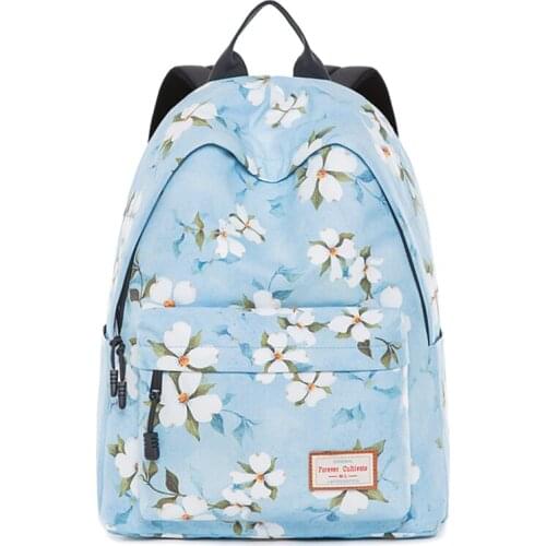 Sky Blue Backpack for Teenage Girl Durable School Bag Large Capacity Travel Bag 14inch Computer Bag Mochila Feminina Sac A Doc