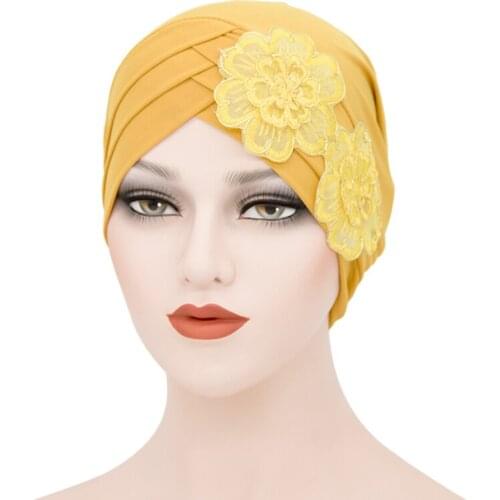 New Women Hijabs Forehead Cross Flower Muslim Inner Hijabs Bonnet Arab Wrap Head Scarf Women Turban Hat Islamic Hijab Scarf Cap
