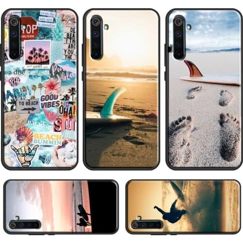 Beach Surf Board Ocean Waves Case For OPPO Realme 8 Pro 6 7i Q3 GT C21 C15 C3 Cover For OnePlus 9 8 Pro 8T Nord 7 Pro