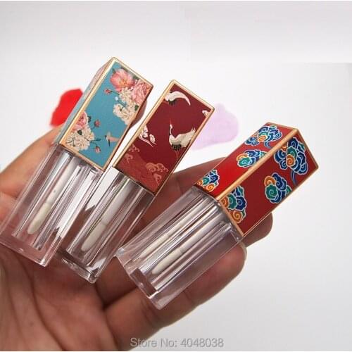 3.5ml Empty Lip Gloss Tubes 3D Square Liquid Lipstick Refillable Bottle Mini Sample Plastic Cosmetic Container 30pcs/Lot
