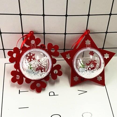 Christmas ornaments, Christmas tree pendants, window counters, ornaments, 80mm transparent ball pendants