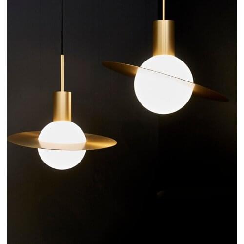 Modern Style Living Room Bedroom Minimalist Restaurant Pendant Light Nordic Clothing Decoration Glass Ball Pendant Lamp Bed deco