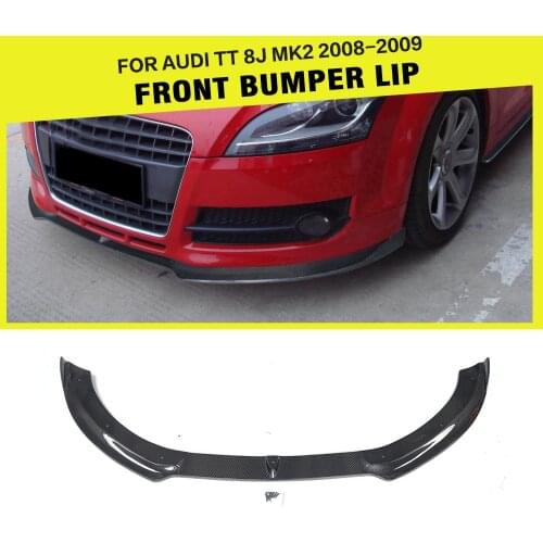 Front Bumper Lip Splitters Spoiler for Audi TT 8J MK2 Convertible Coupe 2-Door 2008 2009 Carbon Fiber / FRP