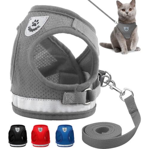 Dog Cat Walking Jacket Harness Leash Pets Puppy Kitten Clothes Adjustable Vest Reflective Walking Lead Leash Vest for Puppy Sale