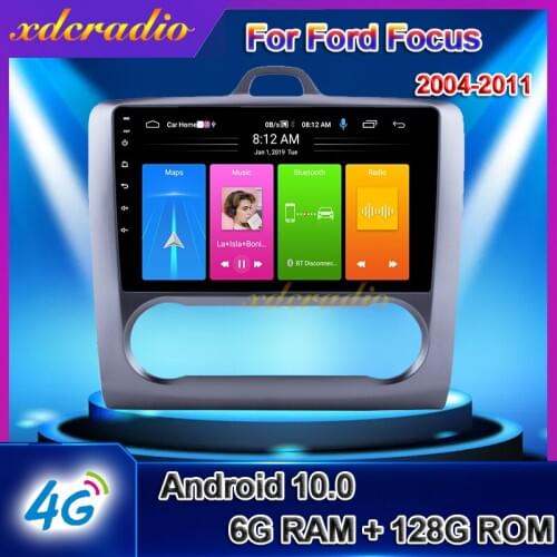 Xdcradio 9 Inch Android 10.0 Car Radio Stereo For Ford Focus Exi AT Automotivo DVD Multimedia Player GPS Navigation 6+128G