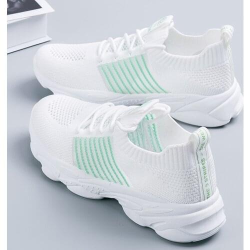 Womens Shoes 2021 Summer New Versatile Hollow Out Breathable Single Mesh Sports Board Shoes Net Shoes