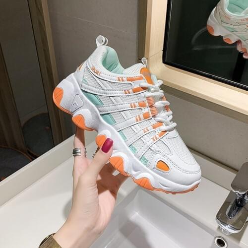 New Women Breathable Mesh Shoes Antislip Platform Fashion Sport Outdoor Girls Chunky Sneakers Zapatos De Mujer Tenis Zapatillas