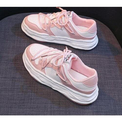 2021 Women Sneakers White Tennis Women Shoes Flats Casual Ladies Vulcanize Shoes Zapatillas Chunky Tenis Feminino