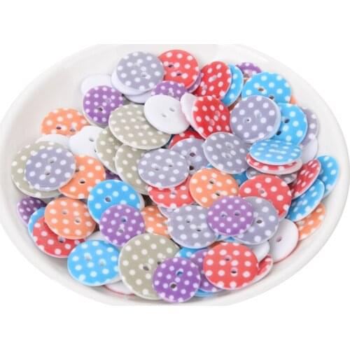 50 Pcs Mixed Resin Round Sewing 2 Hole Buttons For Clothing Flatback Embellishments Diy Cabochon Craft Decoration Accessories