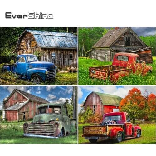 EverShine Diamond Painting House Full Square Diamond Embroidery Landscape Picture Of Rhinestone Mosaic Car Home Decoration