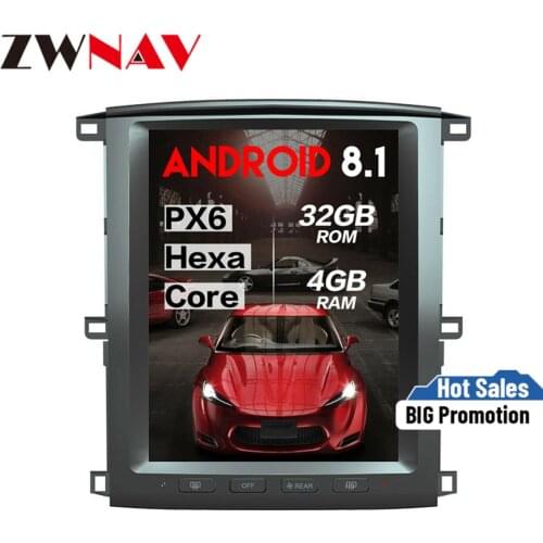 4+32G Big screen Tesla style Android 8.1 Car multimedia DVD player for Toyota Land cruiser 100 LC 100 2003-2007 car radio stereo