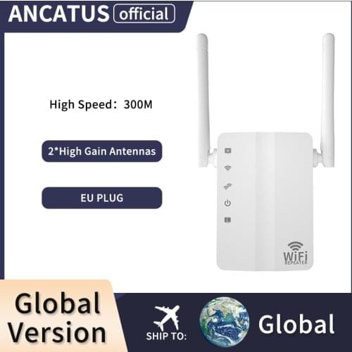 ANCATUS GLWR301W-EU WiFi Repeater Wireless Wifi Extender 802.11N 300M Wi-Fi Amplifier,2*10/100M LAN/WAN Port,Easy Setup