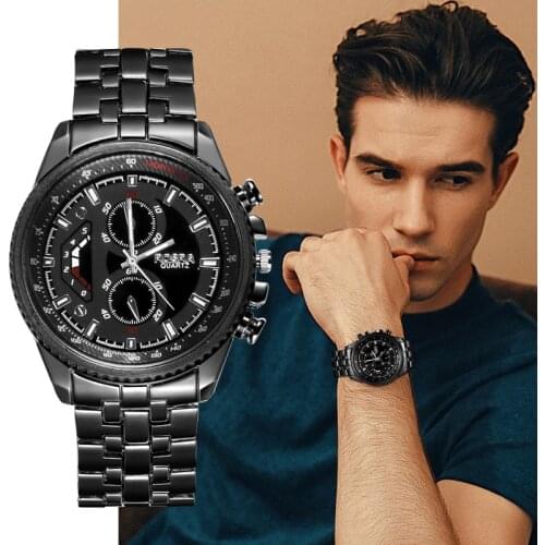 Men Quartz Full Steel Watches Luxury Casual Reloj Business Wristwatch Stainless Steel Watch Men relogio masculino drop shipping