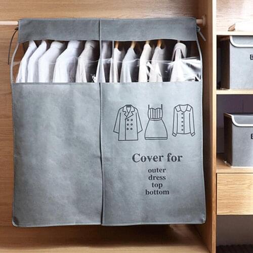 Clothes Hanging Dust Cover Dress Suit Coat Storage Bag Case Organizer Wardrobe Dress Clothing Hanging Dust Cover
