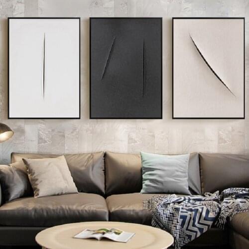 Black White Minimalism Art Knife Mark Canvas Prints Posters Wall Art Canvas Paintings Pictures for Living Room Home Decoration