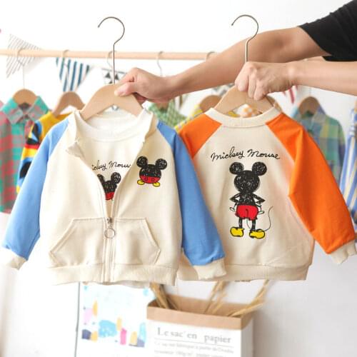 Childrens Clothing Girls Boys Autumn Jacket Children Zipper Cardigan Sweatshirt Spring Baby Kids Color Matching Jacket Jacket