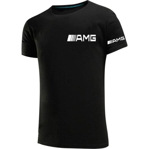 New Mens T-shirt AMG Sports Short Sleeve Casual T-shirt 95% Cotton Summer Short Sleeve Printed Top