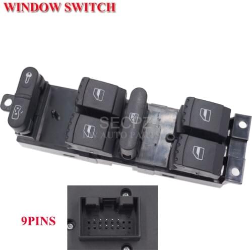 Window Master Switch For Volkswagen VW Bora Golf Seat Leon Skoda Superb Driver Side Switch 1J4959857