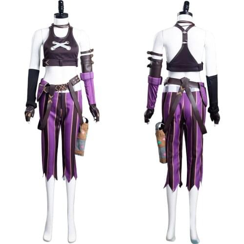 LoL Jinx Cosplay Costume Uniform Outfits Halloween Carnival Suit