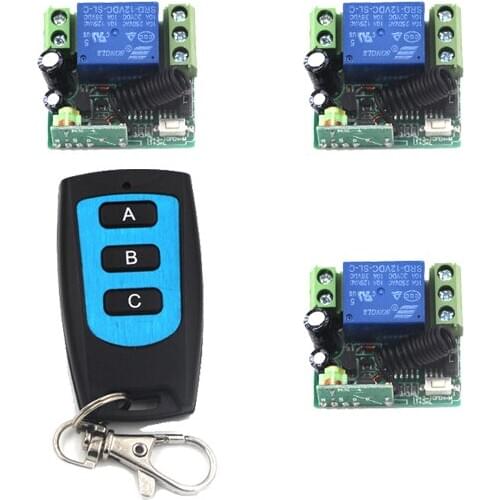 MITI-DC12V 3CH 150M 315MHZ Controller and 12V 10A Wireless RF Remote Control Switch Receiver SKU: 5414