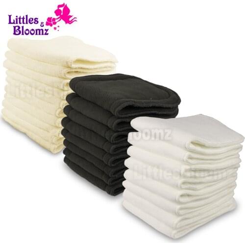 [Littles&Bloomz] Reusable Washable Inserts Boosters Liners For Real Pocket Cloth Nappy Diaper microfibre bamboo charcoal insert