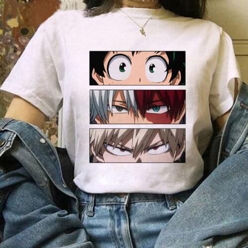 T Shirt Women Fashion Tshirt Printed Boku No Hero Academia Anime Kawaii Himiko Toga t-shirt Graphic Tops Tees Male 90s