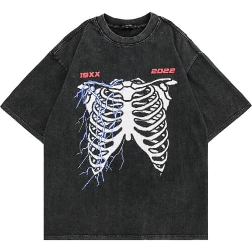 2021 T Shirt Mens Hip Hop Hip Hop Skull Love Print Tshirt Streetwear Summer Cotton Harajuku Short Sleeve Tops Tees Street Wear