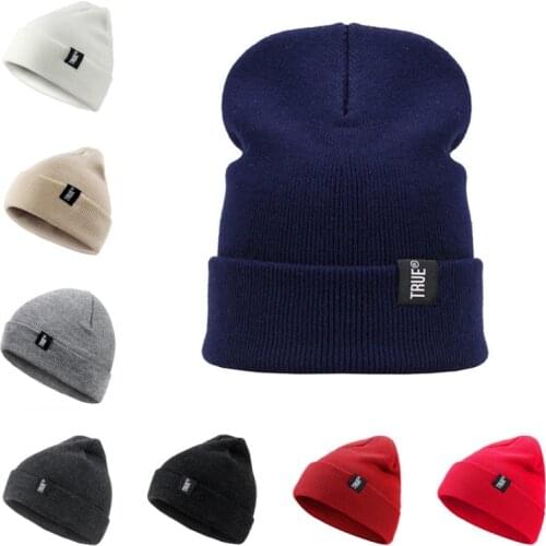 Men Women Cuffed Beanie Winter Warm Knitting Hats Wool Baggy Slouchy Beanie Hat For Snowboard Skiing Skating