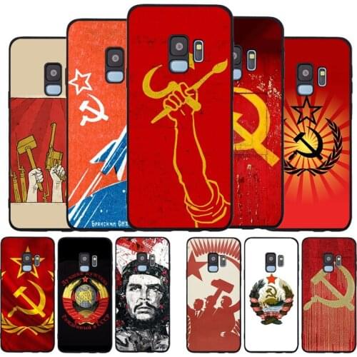 Soviet Union USSR Grunge Flag Soft Case For Samsung S20 S10 S9 S8 S7 S6 EDGE Plus Lite For Note 8 9 10 Cover A7 A8 A9 Cases