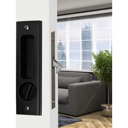 Sliding Door Lock Handle Zinc Alloy Sliding Door Lock Latch Handle Set Bathroom Balcony Cabinet Door Hardware Fittings