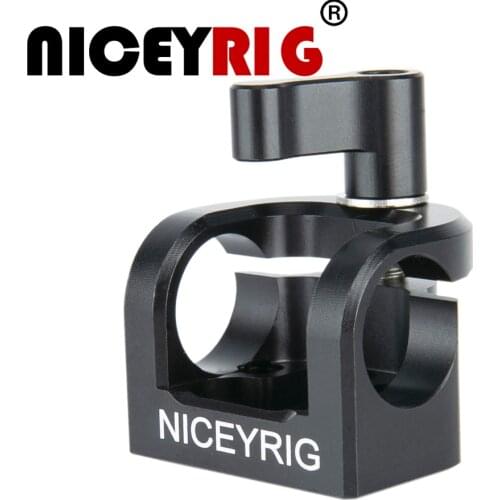 Niceyrig 15mm Rod Clamp EVF Clamp Monitor Mount With 1/4"-20 Thread Holes For Camera Cage Rig Minitor LED Light