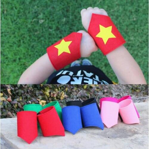 Wholesale Blank Superhero Wristbands, cuffs,fit child up to adult, the size is adjustable one pair of wristbands