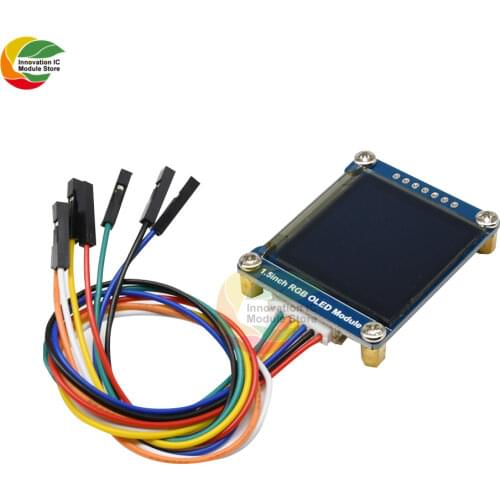 Ziqqucu 1.5inch 1.5" RGB OLED Screen Display Module 128X128 SSD1351 SPI I2C IIC for Arduino Raspberry Pi STM32