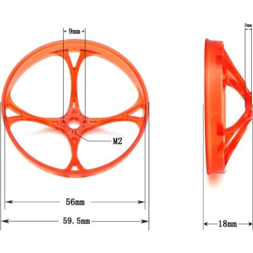 4PCS 56mm Diameter High Strength Propeller Guard for M2 1102 1103 1104 2inch FPV Cinewhoop Ducted Drones Replacement DIY Parts