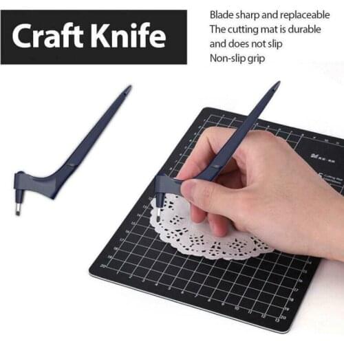 Cutting Tools Paper-Cutter Hand Held Cutter 360 Rotary Blade 3 Replace Blade Carving Knife DIY Art Craft Engraving Tool